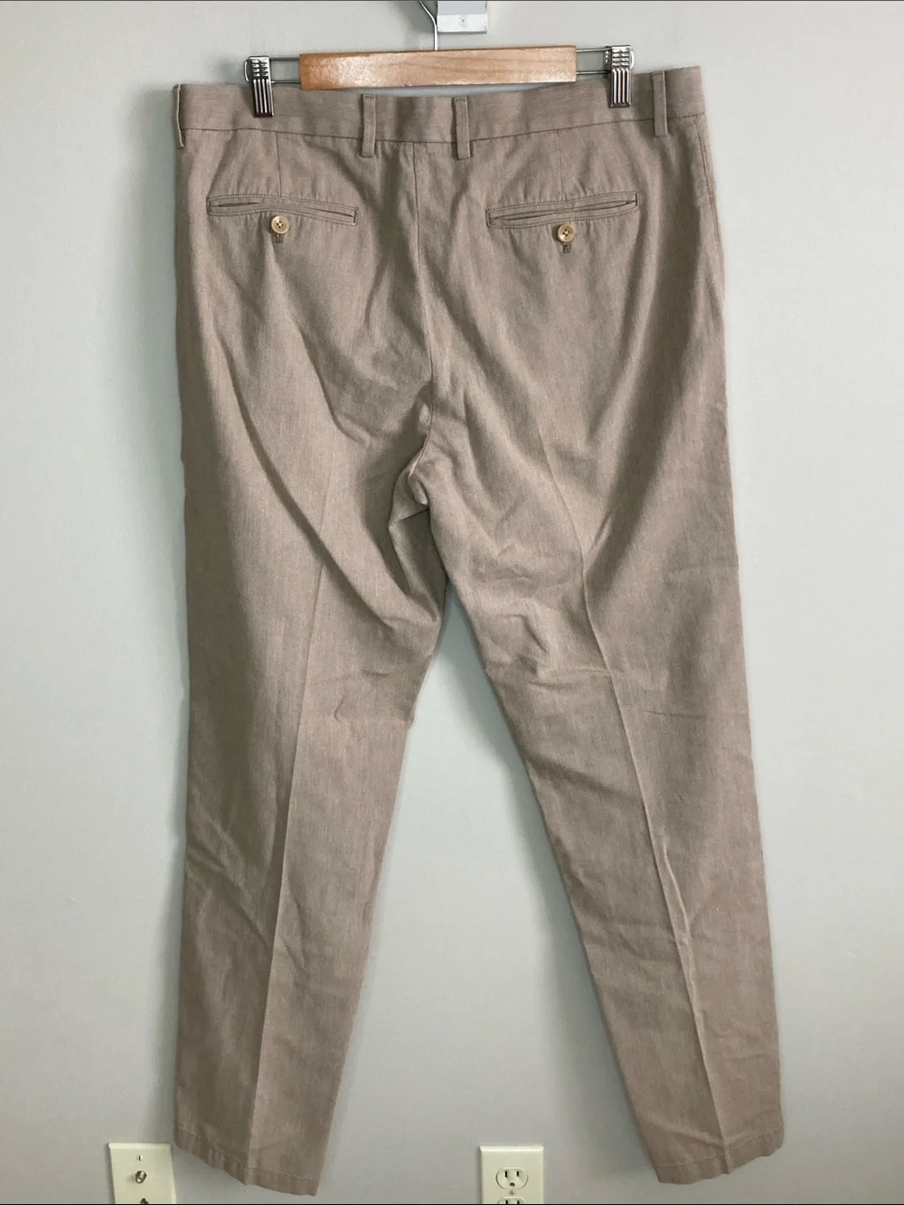 Banana Republic Kentfield Pant Men's Chino Pants, 34x34 Brown Cotton Dress Pants